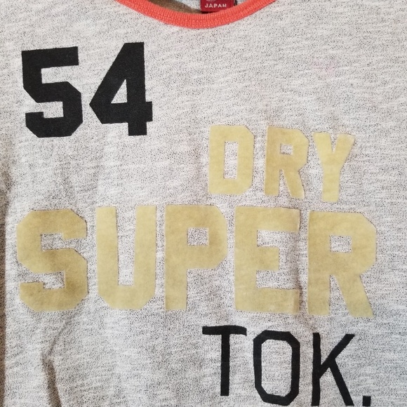 Superdry Graphic Baseball 3/4 Contrast Sleeve Tee - Picture 2 of 4